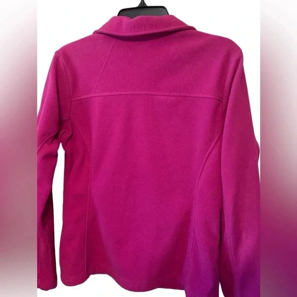 Columbia Size Medium Womens Full Zip Stand Collar Pocket Fleece Athletic Jacket - Picture 3 of 4